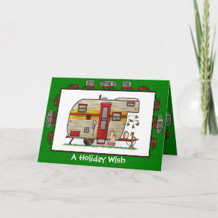 Yellowstone Trailer Camper Holiday Wish Card
