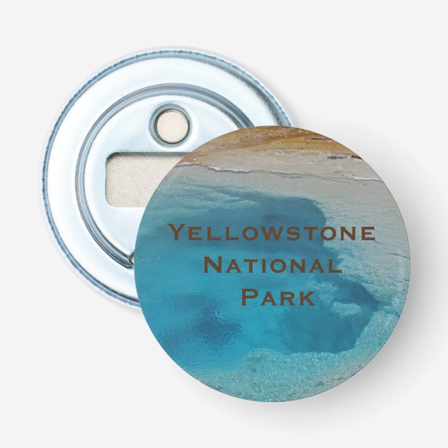 Yellowstone Unique Blue Pool Photo National Park Bottle Opener (Front)