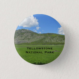 Yellowstone Unique Landscape Photo National Park 3 Cm Round Badge