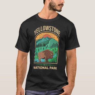 Yellowstone Us National Park Bison Vintage 1 T-Shirt