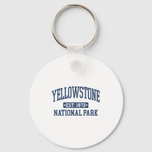 Yellowstone Vintage National Park Sports Design Key Ring