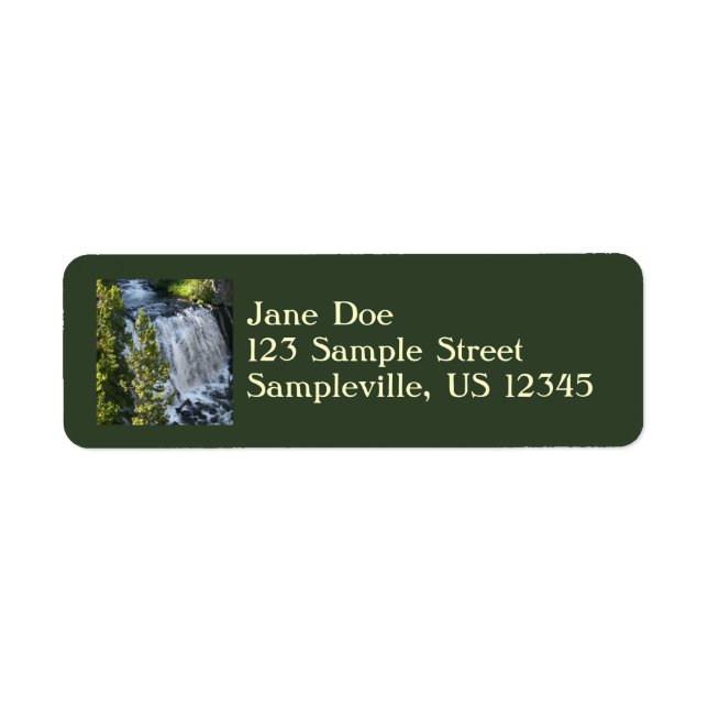 Yellowstone Waterfall Return Address Label (Front)