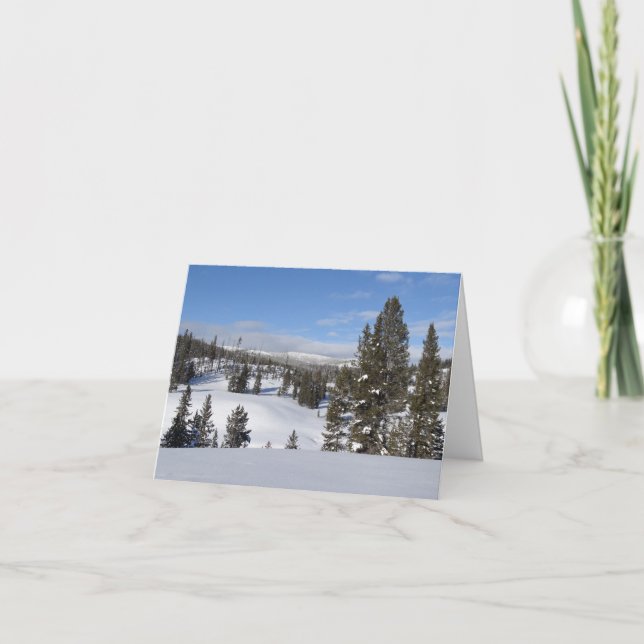Yellowstone Winter Landscape Photography Card (Front)