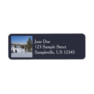 Yellowstone Winter Landscape Photography Return Address Label