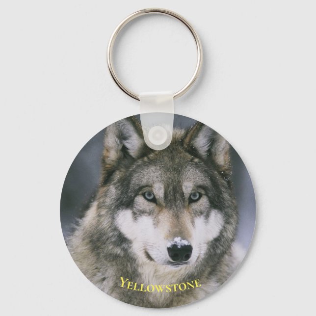 Yellowstone Wolf Key Chain (Front)