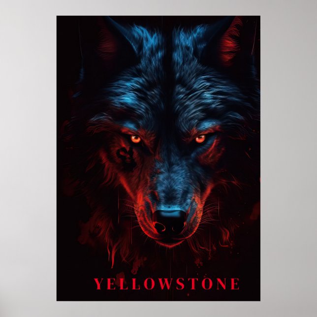 Yellowstone Wolf Poster Art  (Front)