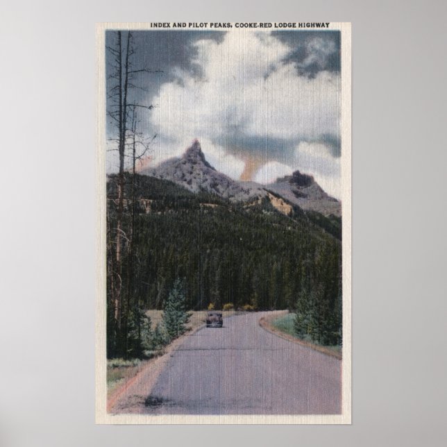 Yellowstone, WY - Index & Pilot Peaks, Cooke Poster (Front)