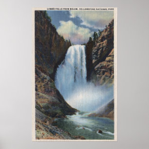 Yellowstone, WYLower Falls from Below View Poster