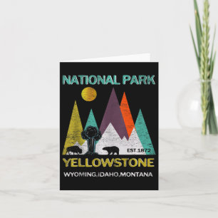 Yellowstone Wyoming Us National Park Camping Hikin Card