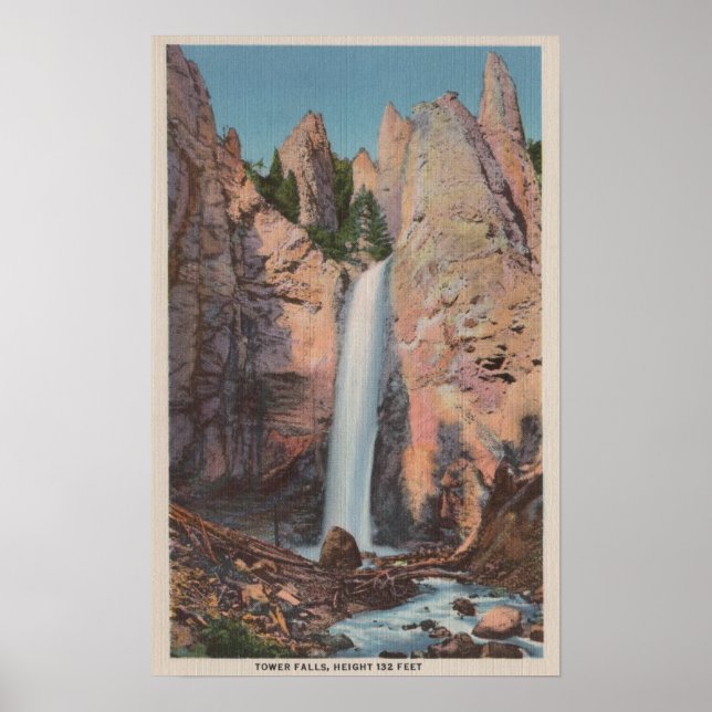 Yellowstone, WYView of Tower Falls Poster (Front)