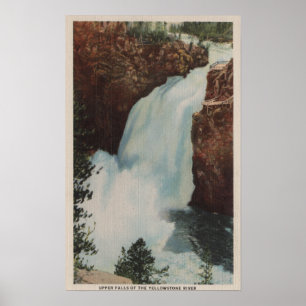 Yellowstone, WYView of Yellowstone River Falls Poster