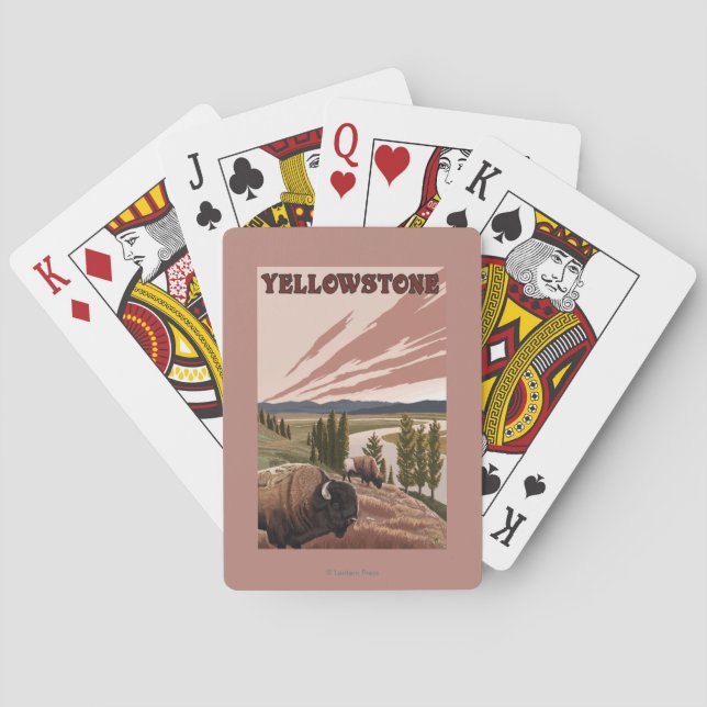 YellowstoneBison Scene Playing Cards (Back)