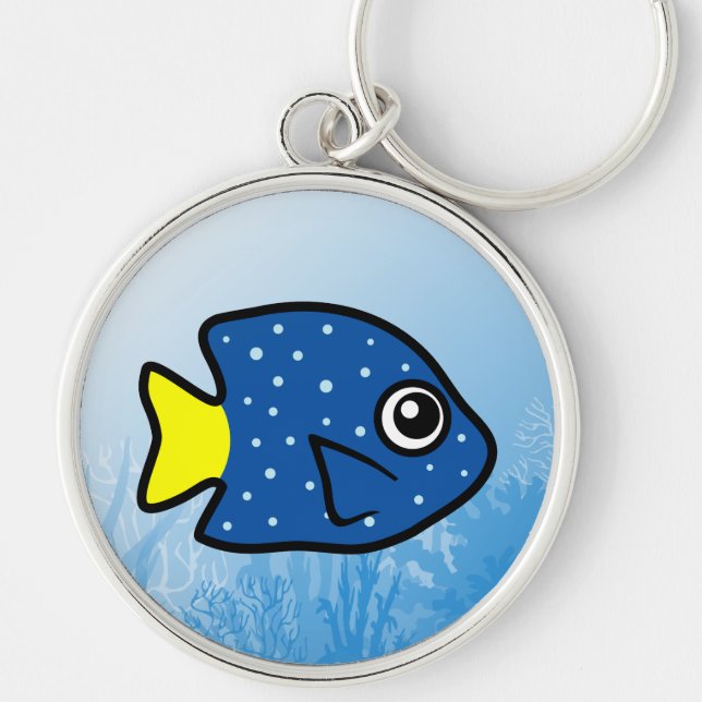 Yellowtail Damselfish Key Ring (Front)