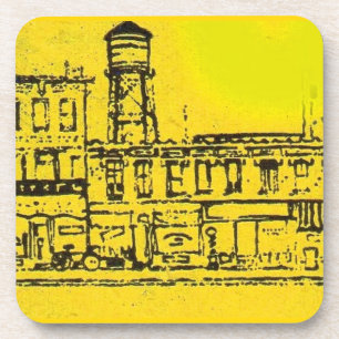 Yellowville houses and homes and water tower coaster