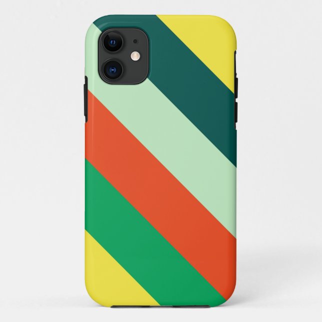 Yelow Orange Green Blue Stripes Background Case-Mate iPhone Case (Back)