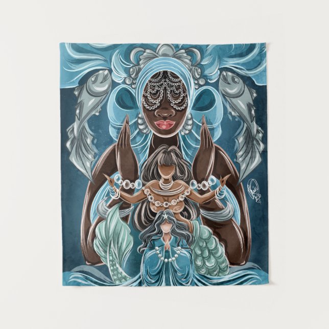 Yemanjá by Oradica N.C PorciunCa Tapestry (Front)