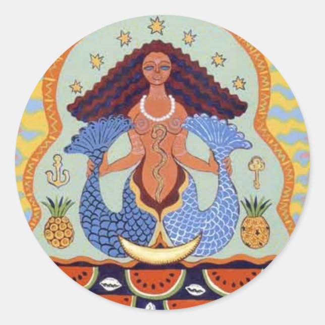 Yemanja Classic Round Sticker (Front)