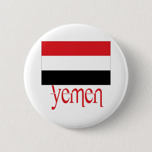 Yemen 6 Cm Round Badge