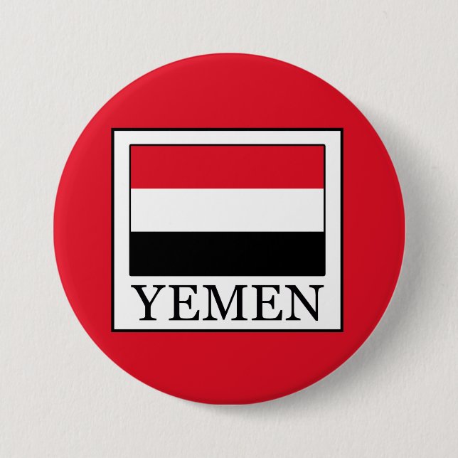 Yemen 7.5 Cm Round Badge (Front)
