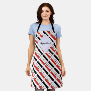 Yemen and Yemeni Flag Tiled Personalised Apron