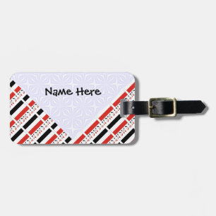 Yemen and Yemeni Flag Tiled Personalised Luggage Tag