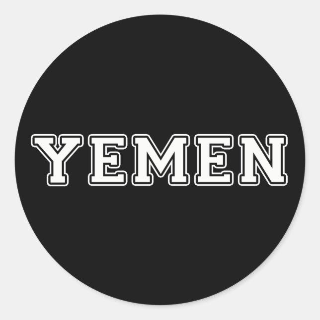 Yemen Classic Round Sticker (Front)