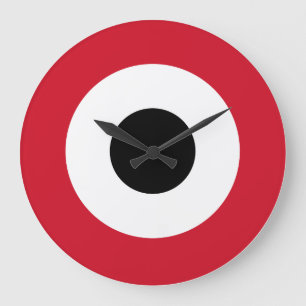 Yemen country roundel flag symbol circle army avia large clock