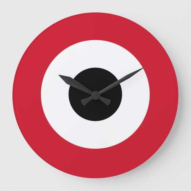 Yemen country roundel flag symbol circle army avia large clock (Front)