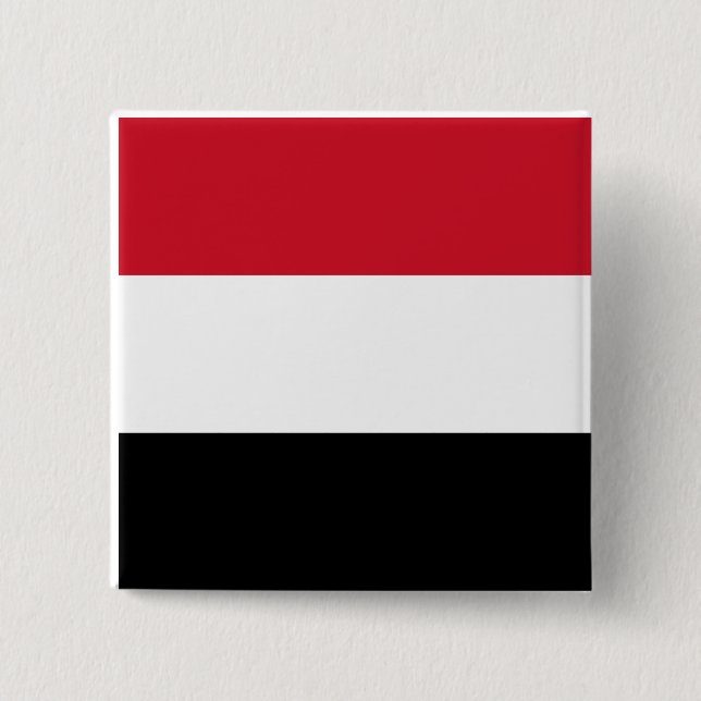 Yemen Flag 15 Cm Square Badge (Front)