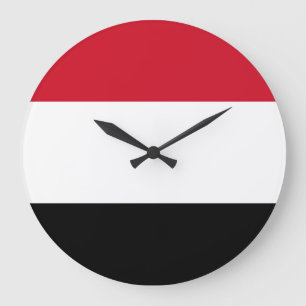 Yemen Flag Large Clock