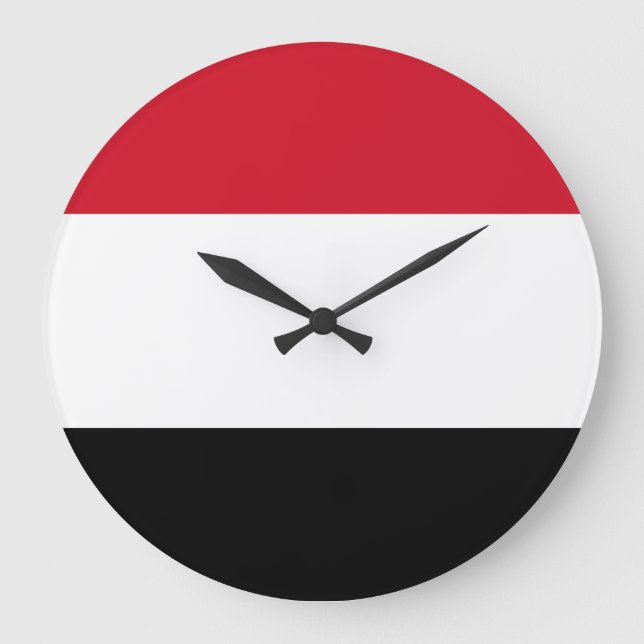 Yemen Flag Large Clock (Front)