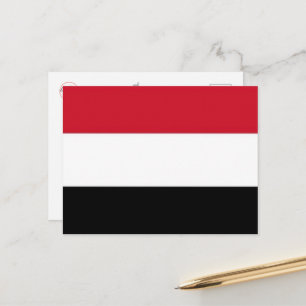 Yemen - Flag - Postcard