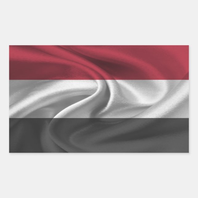 Yemen Flag Rectangular Sticker (Front)