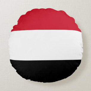 Yemen Flag Round Cushion