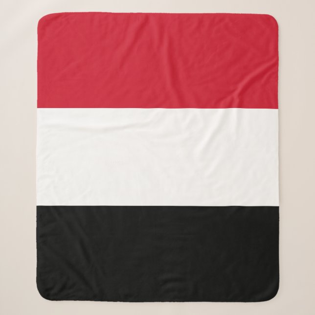 Yemen Flag Sherpa Blanket (Front)