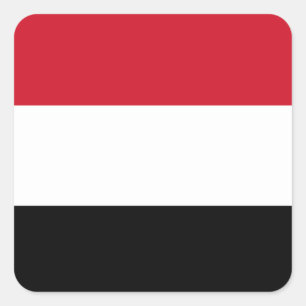 Yemen Flag Square Sticker