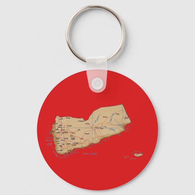 Yemen Map Keychain (Front)