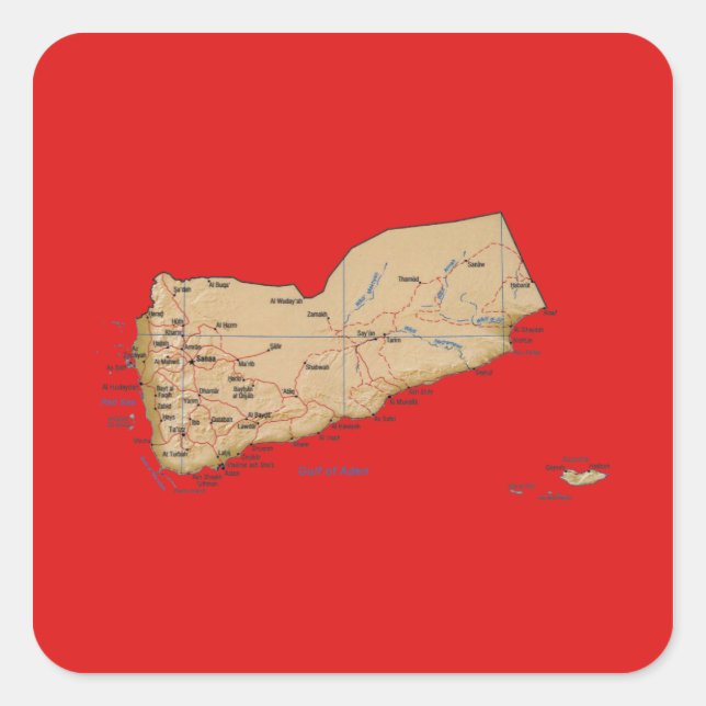 Yemen Map Sticker (Front)