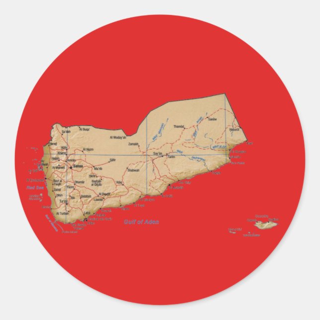 Yemen Map Sticker (Front)
