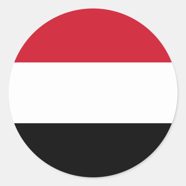 Yemen National Flag Classic Round Sticker (Front)