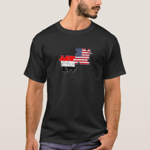 Yemen USA Yemeni American Flag T-Shirt