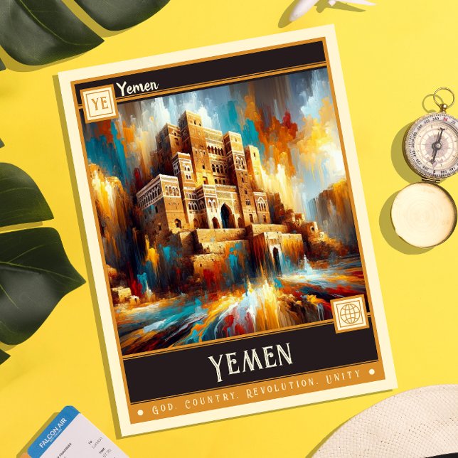 Yemen | Vintage Painting Postcard (Creator Uploaded)
