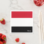 Yemen & Yemeni Flag party fashion /sports fans Napkin<br><div class="desc">Paper Napkins: Yemen & Yemeni Flag - love my country,  travel,  holiday,  national patriots / sports fans</div>