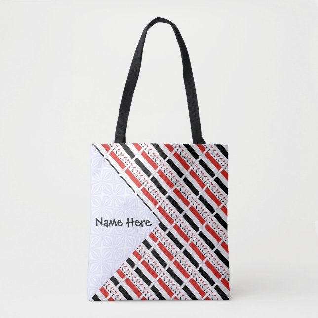 Yemen Yemeni Flag Tiled Personalised  Tote Bag (Front)