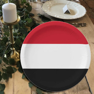 Yemeni Flag plates, party, sports, Yemen Paper Plate