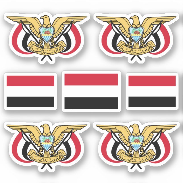 Yemeni national symbols /emblem and flag (Front)