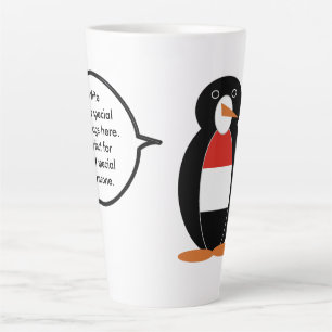 Yemeni Talking Ms. Penguin Personalised Latte Mug