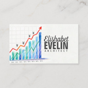 Yen Currency Growth Chart g43 Business Card