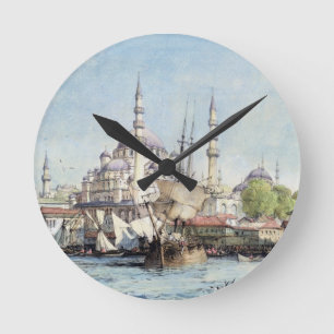 Yeni Jami and St. Sophia from the Golden Horn, pla Round Clock