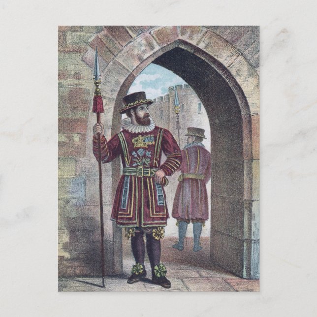 Yeoman Warder at the Tower of London Postcard (Front)